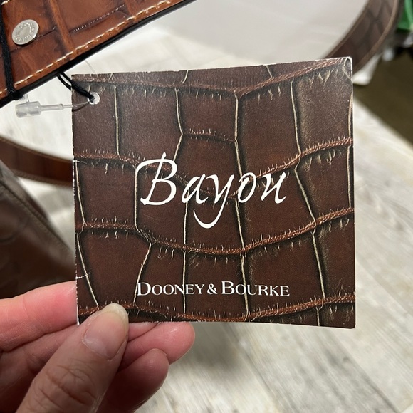 NEW Dooney & Bourke Bayou Top Zip Shoulder Bag croc pattern leather - Picture 14 of 14